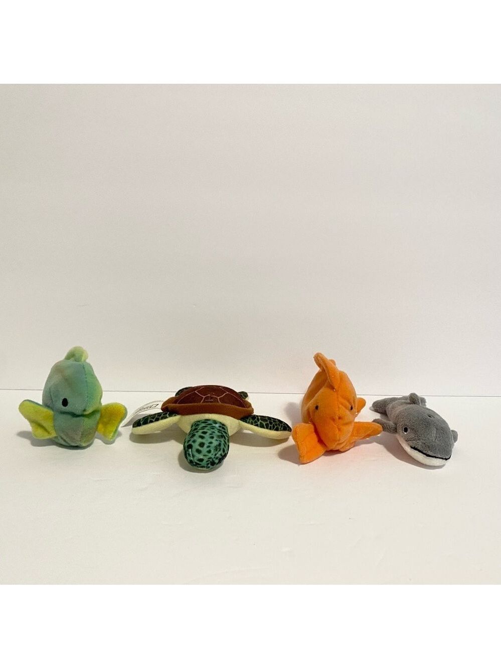 National Geographic Ty Mini Beanie Plush Stuffed Animal Toy Turtle Fish Shark 3”